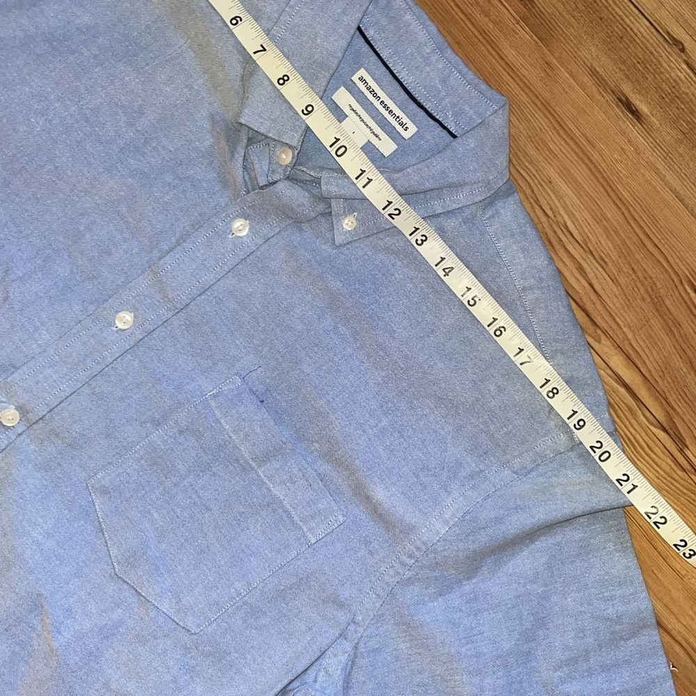 Amazon Essentials Light Blue Casual Button Down S… - image 4